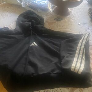 Adidas Black Hoodie with White Details